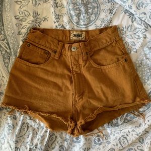 Vintage Chamonix high waisted denim shorts